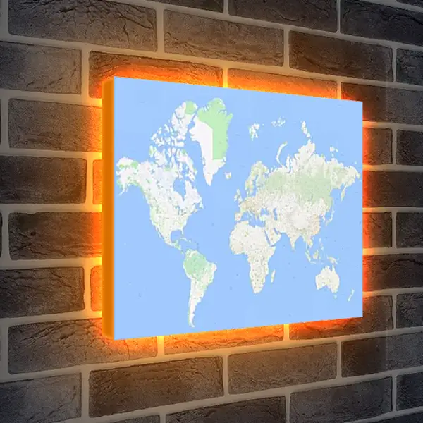 Лайтбокс световая панель - Карта мира