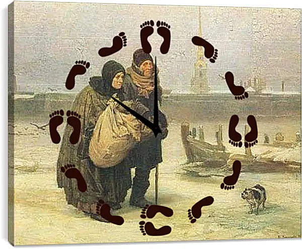 Часы картина - С квартиры на квартиру. Виктор Васнецов