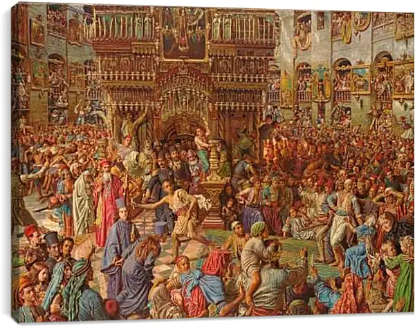 Постер на подрамнике - Чудо святого огня. Уильям Холман Хант