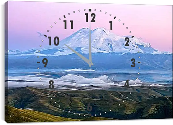 Часы картина - Гора Эльбрус 1