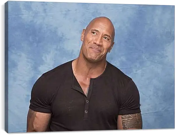 Постер на подрамнике - Dwayne Douglas Johnson. Дуэйн Джонсон (Скала)