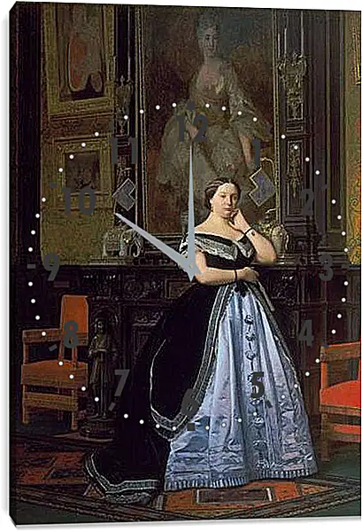 Часы картина - Charlotte de Rothschild - Портрет Баронессы Натаниель. Жан-Леон Жером