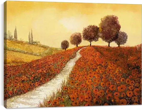 Постер на подрамнике - Цветочная дорога