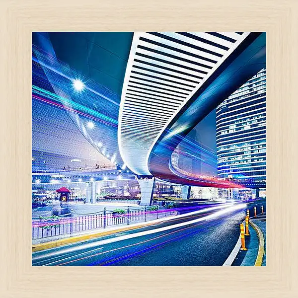 Картина в раме - Ночь в городе