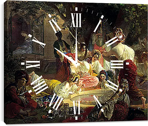 Часы картина - Бахчисарайский фонтан. Брюллов Карл Павлович