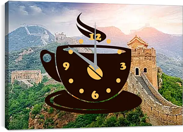 Часы картина - Великая Китайская стена 3