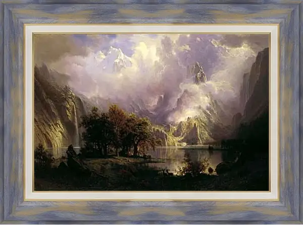 Картина в раме - Rocky Mountain Landscape. Альберт Бирштадт