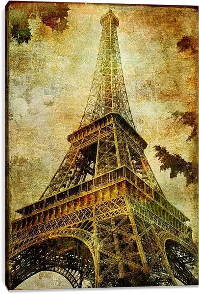 Постер на подрамнике - Париж эйфелева башня