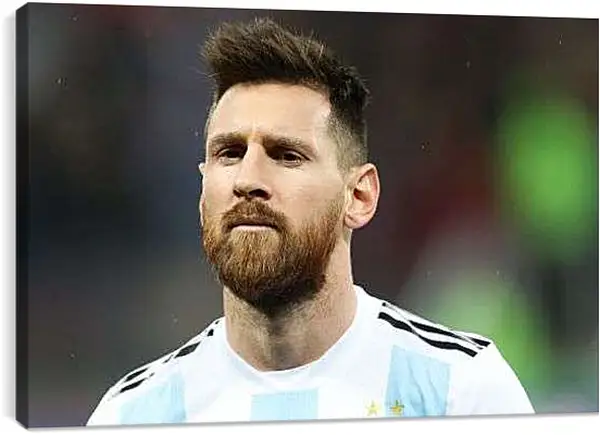 Постер на подрамнике - Лионель Месси, Сборная Аргентины, Гимн