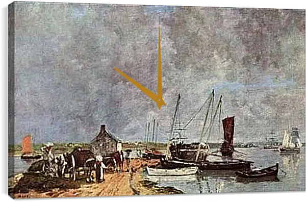 Часы картина - Seehafen. Эжен Буден