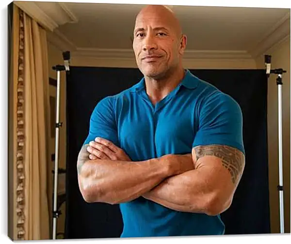Постер на подрамнике - Dwayne Douglas Johnson. Дуэйн Джонсон (Скала)