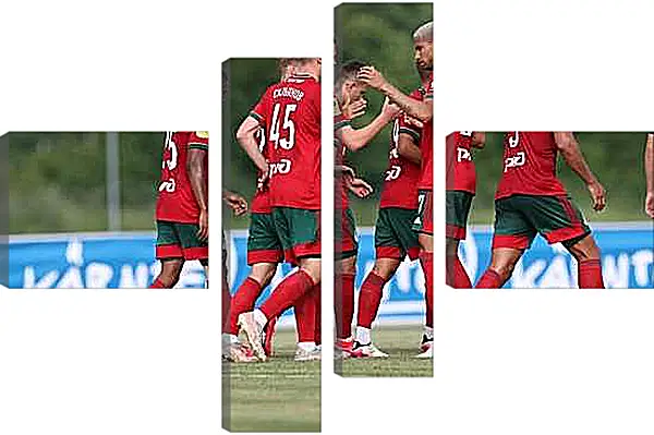 Модульная картина - Празднование гола. Локомотив Москва. Lokomotiv Moscow