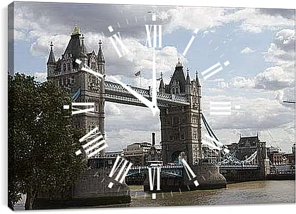 Часы картина - london bridge - лондонский мост