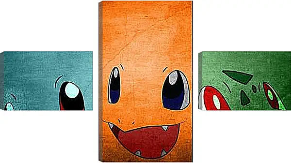 Модульная картина - Покемон. Коллаж