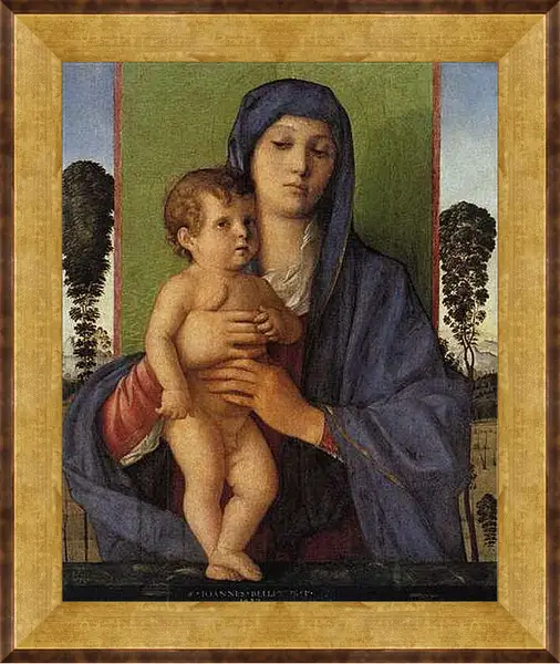 Картина в раме - Madonna degli Alberetti. Джованни Беллини