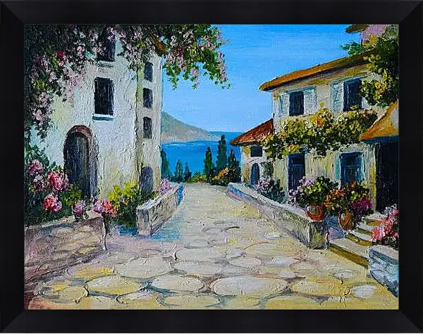 Картина в раме - Дорога к морю