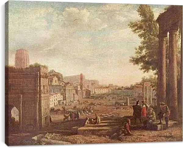 Постер на подрамнике - Кампо Ваччино. Лоррен Клод