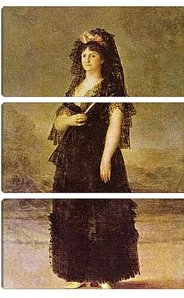 Модульная картина - Portrait of the Queen of Spain Maria Louisa, nee Bourbon-Parma. Франсиско Гойя