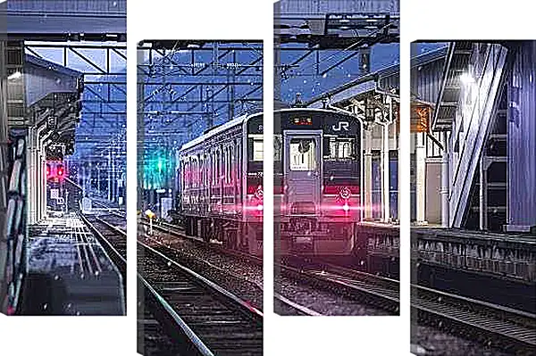 Модульная картина - Ночной поезд