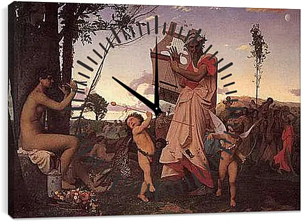 Часы картина - Anacreon, Bacchus and Cupid. Жан-Леон Жером