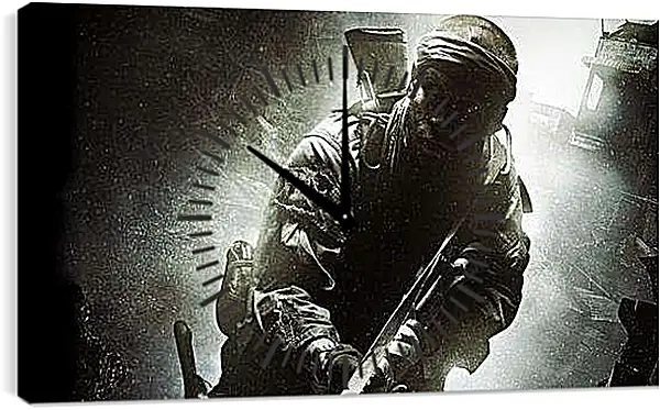Часы картина - call of duty, soldier, gun