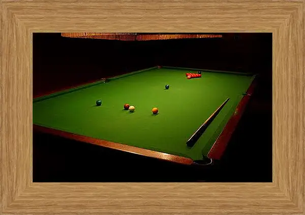 Картина в раме - Бильярдный стол