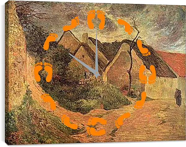 Часы картина - Ansteigender Weg in Osny. Поль Гоген