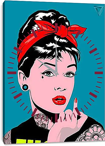 Часы картина - Одри Хёпберн