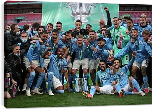 Постер на подрамнике - Победа в АПЛ. ФК Манчестер Сити. FC Manchester City