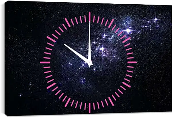 Часы картина - Звёзды в космосе