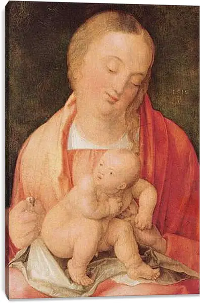 Постер на подрамнике - Maria mit dem hockenden Kind. Мадонна с младенцем. Альбрехт Дюрер