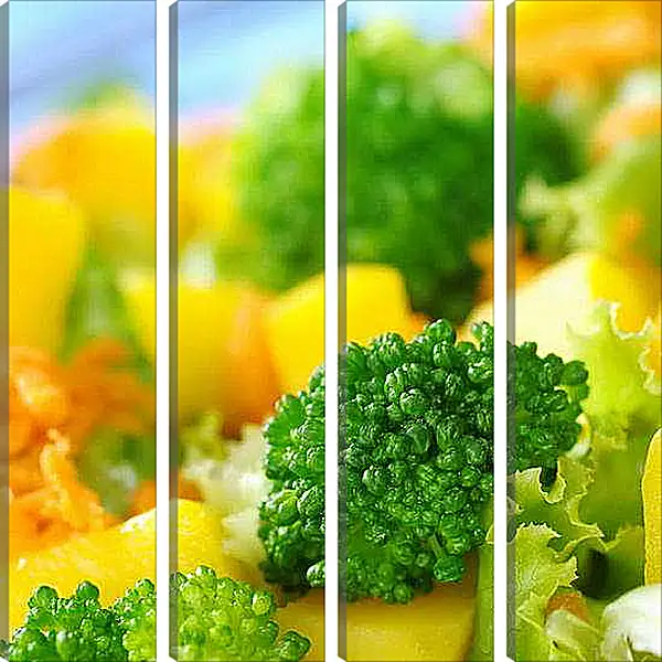 Модульная картина - Зеленый броколли. Витаминный взрыв.