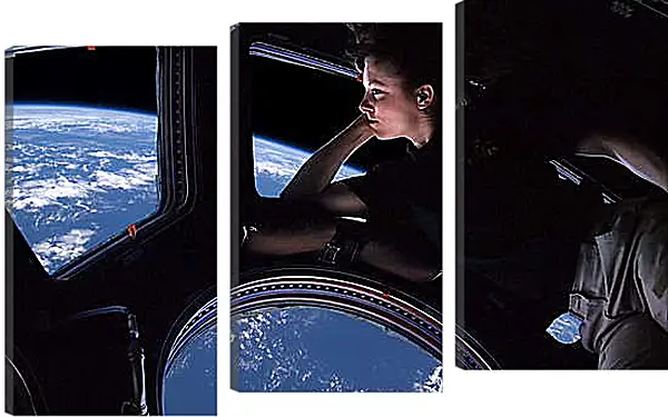 Модульная картина - Вид из МКС на землю