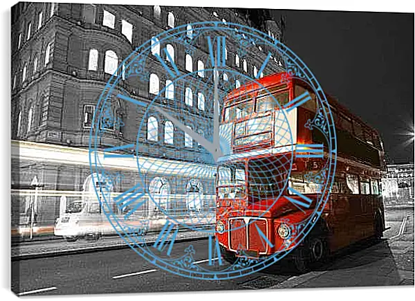 Часы картина - Даблдекер