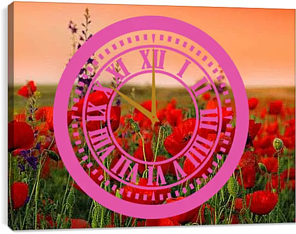 Часы картина - На закате