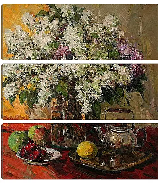 Модульная картина - Цветы на столе