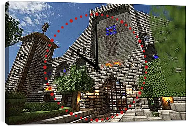 Часы картина - Minecraft