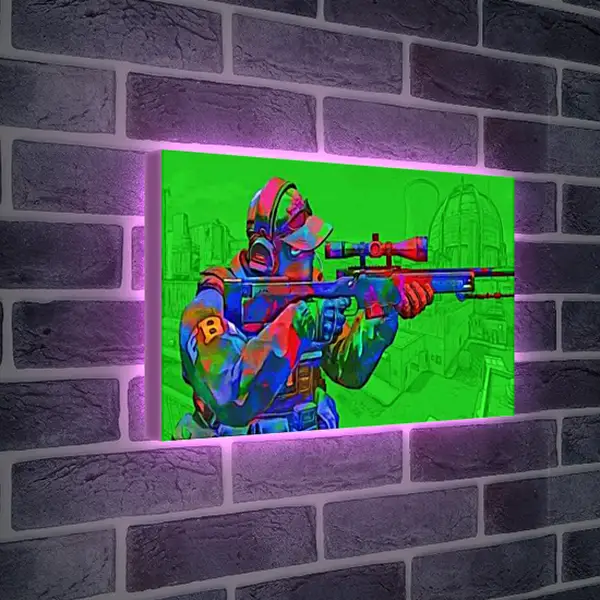 Лайтбокс световая панель - CS GO Green