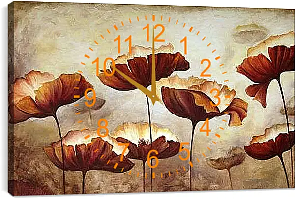 Часы картина - Маки