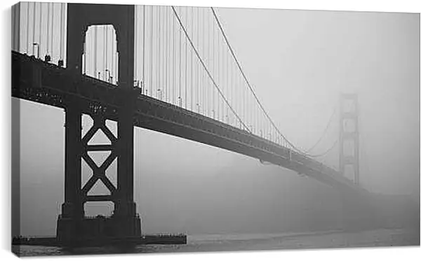 Постер на подрамнике - Мост. Туман