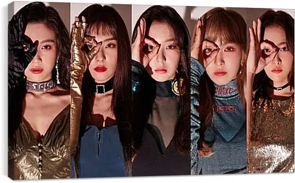 Постер на подрамнике - K-pop. Red Velvet. Азиатки. Коллаж
