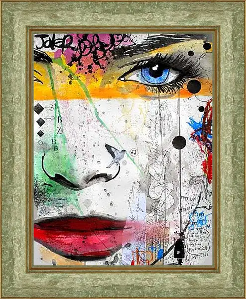 Картина в раме - Синие глаза