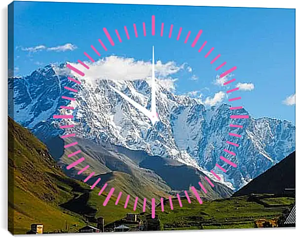 Часы картина - Гора Шхара 2. Грузия