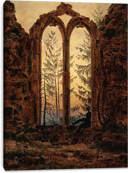 Постер на подрамнике - Мечтатель. Каспар Давид Фридрих