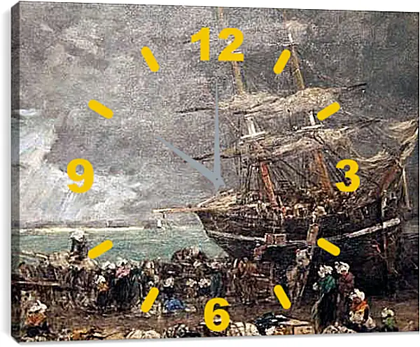 Часы картина - Return of the Terre-Neuvier. Эжен Буден