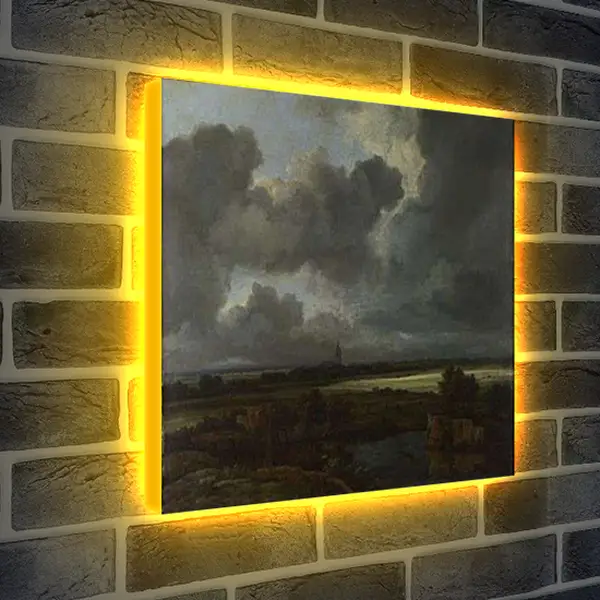 Лайтбокс световая панель - An Extensive Landscape with Ruins. Якоб ван Рейсдал