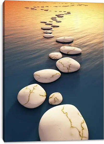 Постер на подрамнике - Морские камни