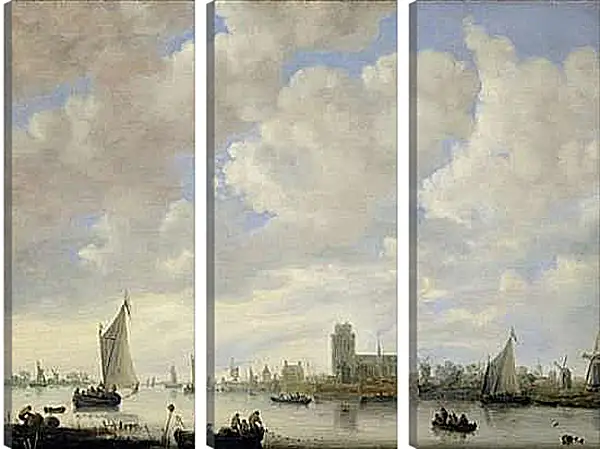 Модульная картина - View of the Merwede off Dordrecht. Ян ван Гойен