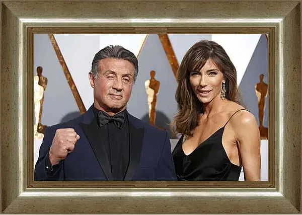 Картина в раме - Сильвестр Сталлоне и Дженнифер Флавин