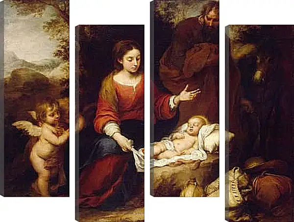 Модульная картина - Отдых на пути в Египет. Бартоломе Эстебан Мурильо